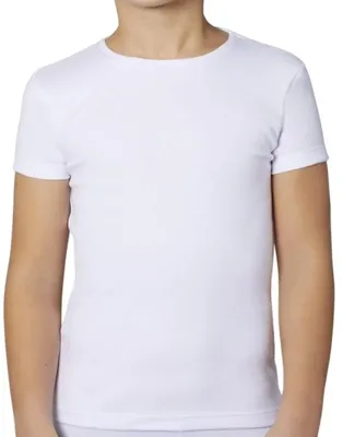 Kinder/ jongens T-shirt korte mouw - Ondershirt naadloos - 100% katoen