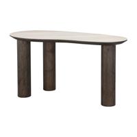 Richmond Organisch Bureau 'Ritz' Travertin en eiken, 150 x 75cm - thumbnail