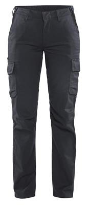 Blåkläder Dames industrie werkbroek stretch/elastiek 71441832 | Medium Grijs/Zwart | Maat 46 - 7330509763223