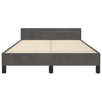 Bedframe zonder matras 120x190 cm fluweel donkergrijs