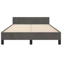 Bedframe zonder matras 120x190 cm fluweel donkergrijs - thumbnail