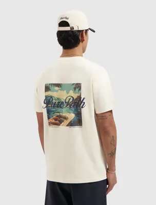 Pure Path Riva View T-Shirt Heren Beige - Maat S - Kleur: Beige | Soccerfanshop