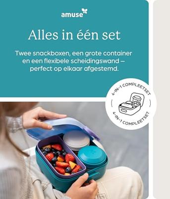 Amuse rikko lagoon sky lunchbox blauw/paars Amuse rikko lagoon sky lunchbox blauw/paars