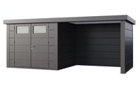 Telluria | Tuinhuis Classico 2724 met Overkapping Lounge Small | Rechts | Antraciet - thumbnail
