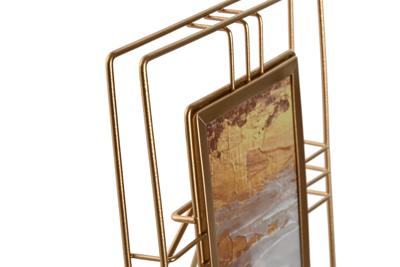 Fotolijsten Home ESPRIT Gouden Metaal Kristal 17,5 x 2,5 x 22,5 cm (12 Stuks)