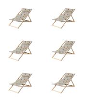 Houten strandstoel ca. 120x55 cm Florina orange (6 stuks) Madison - Madison - thumbnail