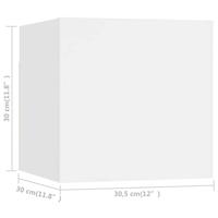 Tv-wandmeubelen 2 st 30,5x30x30 cm wit - thumbnail
