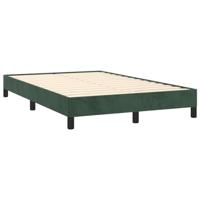 Boxspring met matras fluweel donkergroen 120x190 cm - thumbnail