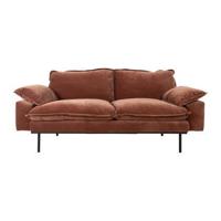 HKliving Retro bank 2-zits Royal Velvet Magnolia - thumbnail