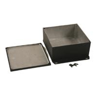 Hammond Electronics 1590WKKFBK Universele behuizing 125 x 125 x 57 Aluminium Zwart 1 stuk(s) - thumbnail