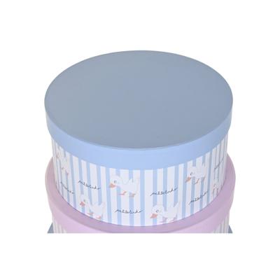 Set van opstapelbare opbergboxen DKD Home Decor Blauw Roze Karton (37,5 x 37,5 x 18 cm) Set van opstapelbare opbergboxen DKD Home Decor Blauw Roze Karton (37,5 x 37,5 x 18 cm)