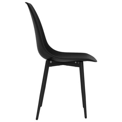 Eetkamerstoelen 4 st PP zwart