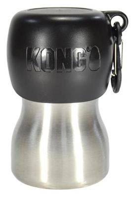 KONG H2O 255 ml rvs waterfles zwart