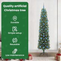 VidaXL Kunstkerstboom groen 210 cm pvc en staal en kunststof - thumbnail