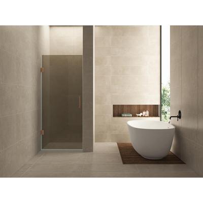 Wiesbaden Less Nisdeur - 700x2000x8mm - Nano Vintage Brons Glas - Geborsteld Brons Koper