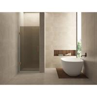 Wiesbaden Less Nisdeur - 700x2000x8mm - Nano Vintage Brons Glas - Geborsteld Brons Koper - thumbnail