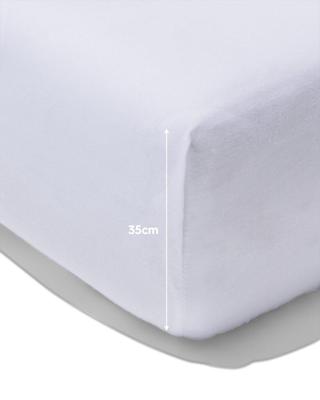 HEMA Boxspring hoeslaken 90x200cm zacht katoen wit (wit)