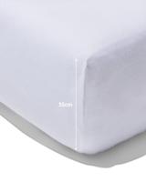 HEMA Boxspring hoeslaken 90x200cm zacht katoen wit (wit) - thumbnail
