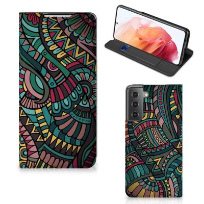 Samsung Galaxy S21 | Hoesje met Magneet | Aztec