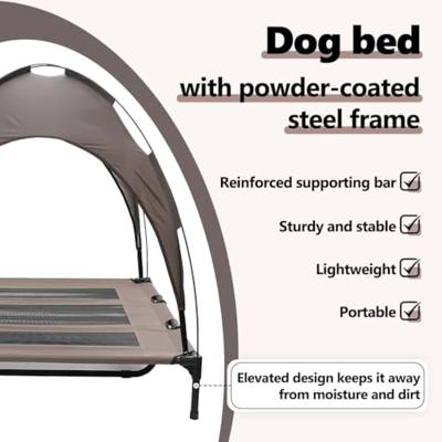 VidaXL Hondenbed bruin 122 x 93 x 106,5 cm staal
