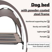 VidaXL Hondenbed bruin 122 x 93 x 106,5 cm staal - thumbnail