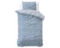 Sleeptime Flanel Washed Cotton Blauw 140 x 200/220 cm - thumbnail
