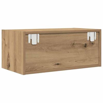 TV-meubel 60x31x25,5 cm bewerkt hout artisanaal eikenkleur