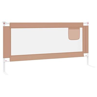 VidaXL Bedhekje peuter 190x25 cm stof taupe - thumbnail
