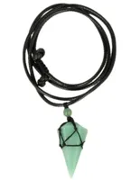 Edelsteen Hanger Groene Aventurijn Facet Kegel - thumbnail