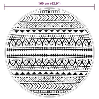 VidaXL Buitenkleed arakil ø160 cm polypropeen zwart