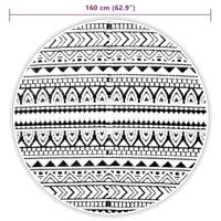 Buitenkleed 160 cm polypropeen zwart - thumbnail