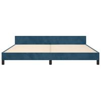 Bedframe zonder matras 200x200 cm fluweel donkerblauw - thumbnail