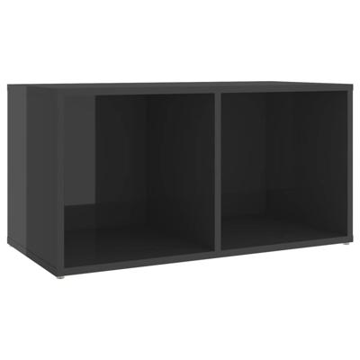 VidaXL Tv-meubel 72x35x36,5 cm bewerkt hout hoogglans grijs