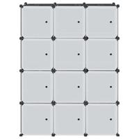 VidaXL Opbergmeubel met 12 vakken en ophangstangen polypropeen - thumbnail