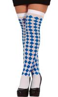 Oktoberfest Kousen Blauw/Wit Geruit - thumbnail