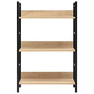 Boekenkast met 3 schappen 60x27,6x90,5 cm spaanplaat eikenkleur