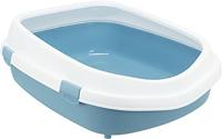TRIXIE KATTENBAK PRIMO MET RAND BLAUW / WIT XXL 71X56X25 CM - thumbnail