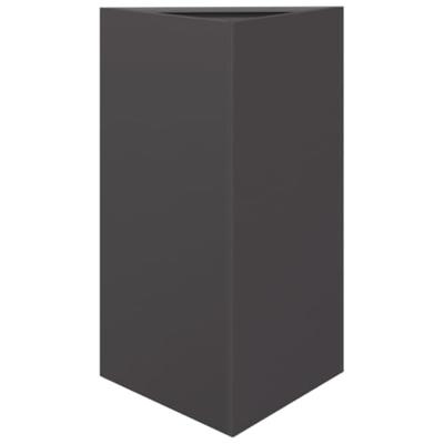 VidaXL Plantenbak driehoek 50x43x75 cm staal zwart