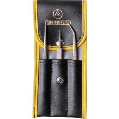 BERNSTEIN Tools for Electronics 5-030 Pincetset 3-delig Super-spits, Stomp, Spits, gebogen, fijn 160 mm