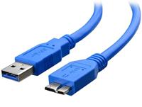 Techly ICOC-MUSB3-A-005 USB A-kabel Micro-USB B 3.2 Gen 1 (3.1 Gen 1) 5000 Mbps 0,5 m Blauw - thumbnail