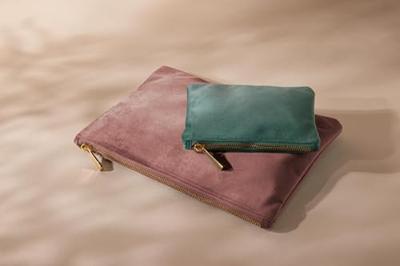 Atlantis BG715 Velvet Accessory Pouch - Rose-Quartz - S (17 x 12 cm)