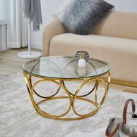 Artistiq Salontafel 'Tighe' 80cm, kleur goud - thumbnail