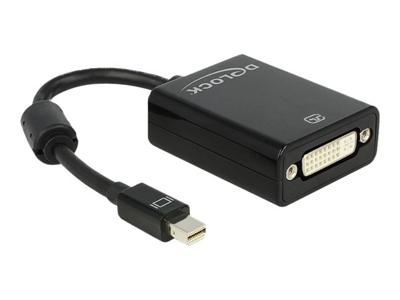 Delock 65098 Mini-displayport / DVI Adapter [1x Mini-DisplayPort stekker - 1x DVI-bus 24+5-polig] Zwart 0 mm