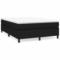 Boxspring met matras stof zwart 140x190 cm - thumbnail