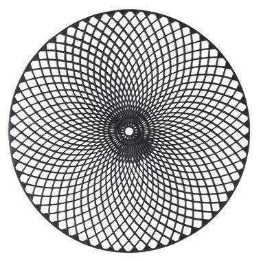 Placemat Christie - zwart imitatieleer - Ø38 cm (1 stuk)
