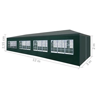 Partytent 3x12 m groen - thumbnail