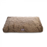 TOPMAST HONDENKUSSEN - LANGHAAR PLUCHE - ZACHTE VULLING - 91 X 69 CM - BRUIN - thumbnail