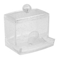 Glitter wattenstaafjes houder - 9x8x9.5 cm - thumbnail