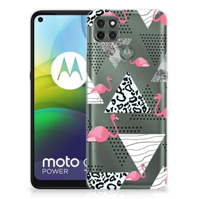 Motorola Moto G9 Power | TPU Hoesje | Flamingo Triangle