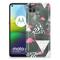 Motorola Moto G9 Power | TPU Hoesje | Flamingo Triangle - thumbnail
